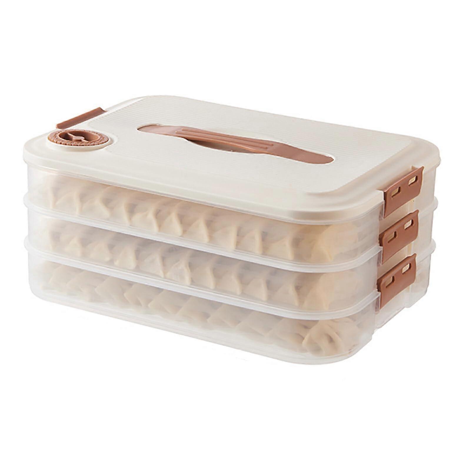 Food storage containers, practical and convenient, multilayer dumpling storage box made of ABS, easy to clean, 3layer.
