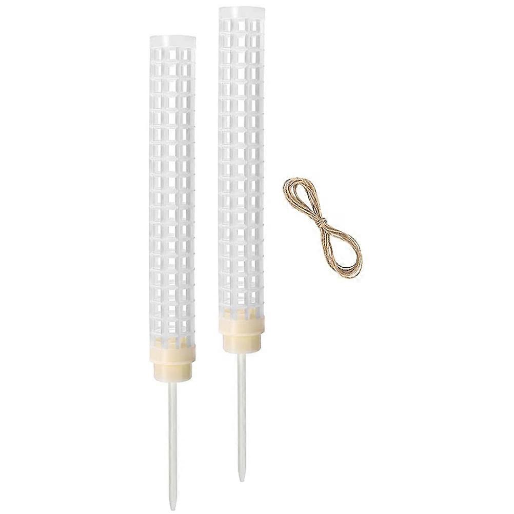 Moss Stick Support Pole for Outdoor Gardening Training Healthy Growth 37X3X3CM White ABS 1 Set