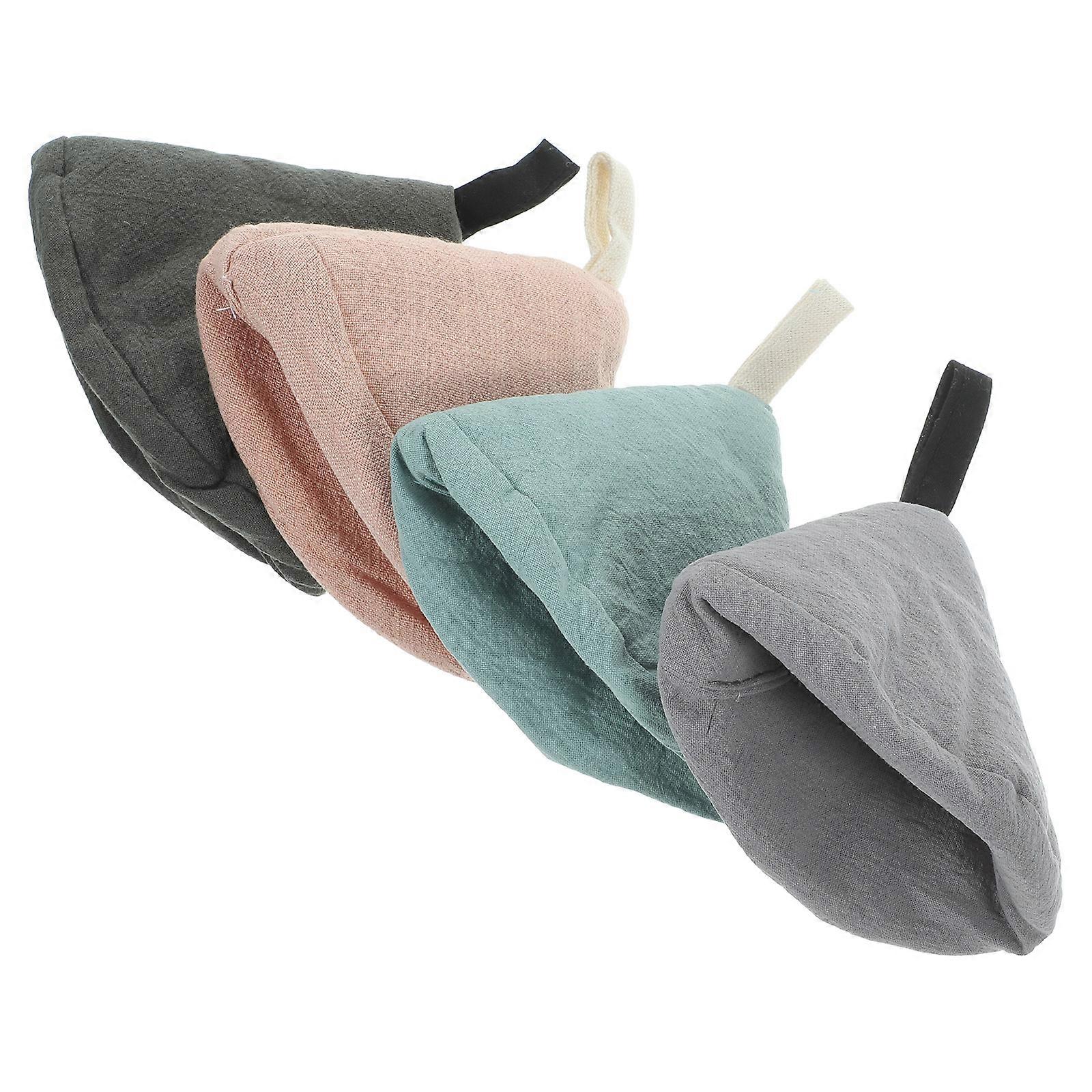 Triangle Potholder Handle Covers, Heat Resistant Mini Pot Caps for Kitchen Baking and Cooking, 4pcs Random