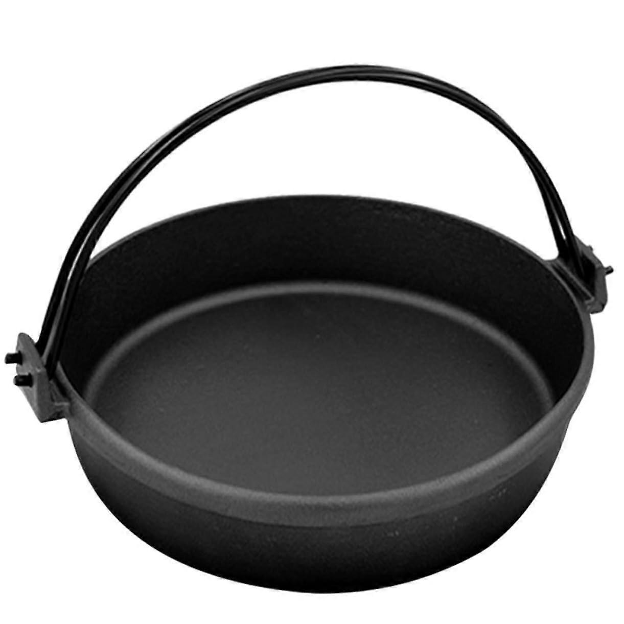 Ergonomic Handle Cast Iron Sukiyaki Pot Ramen Pot Set 6.3 Inch Non-Stick Cookware Iron Cookware Set