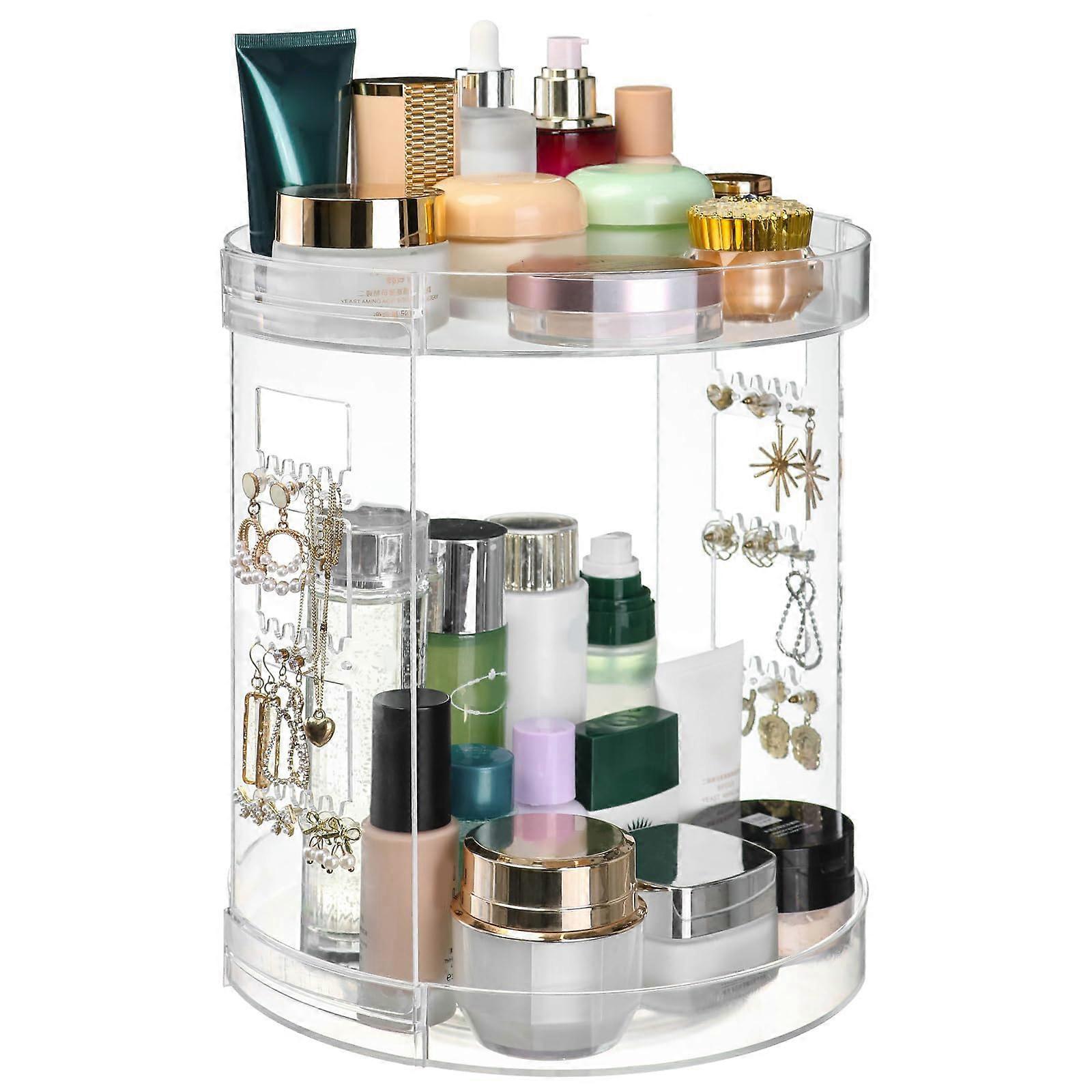 Acrylic 360 Degree Rotatable Makeup Storage Shelf Multilayer Desktop Display for Beauty Products
