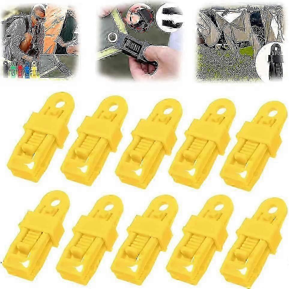 10pcs Adjustable Heavy Duty Latch Handle for Tarps and Shade Cloth, Reusable Plastic Clips