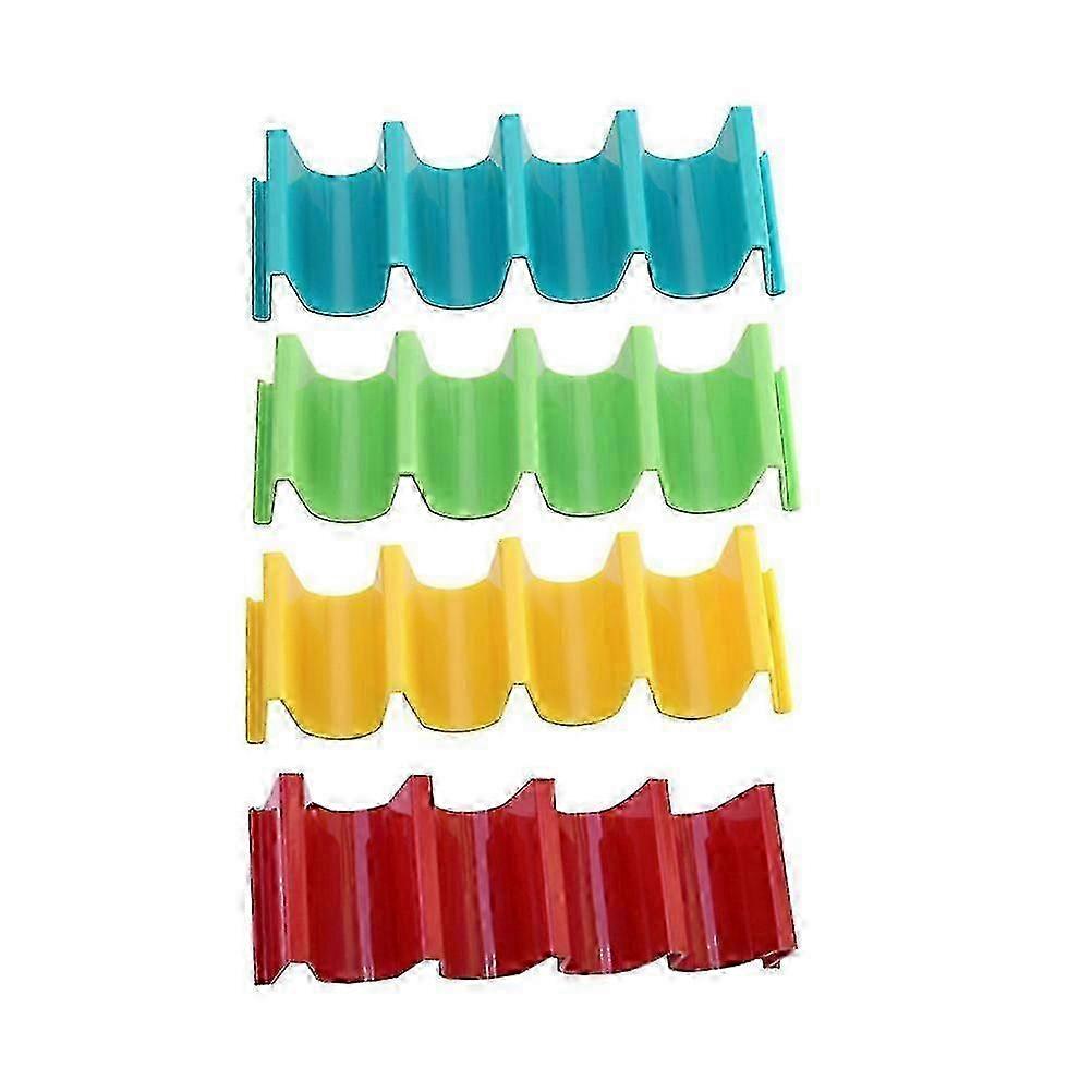 4 pezzi Taco Shell Holder Rack Stand Vassoio per rotoli di tortilla