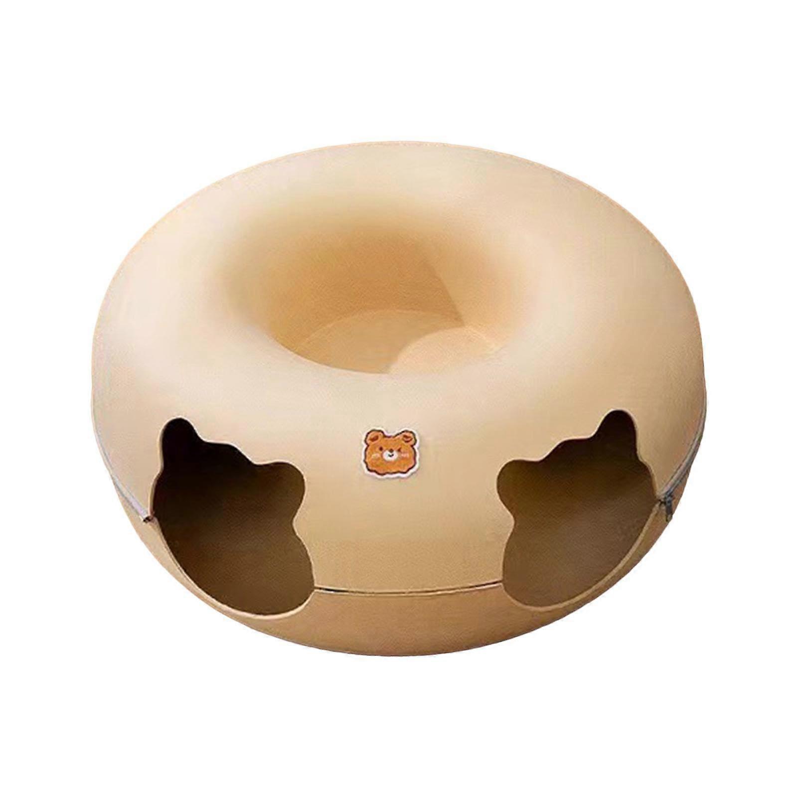 Cat tunnel bed, cat cave tunnel, donut cat calming cave, multifunctional, washable