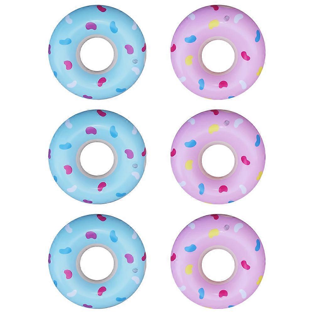 6Pcs Inflatable Pool Donuts Mini Donut Inflatables Toys Small Swimming Ring For Kids-Style6