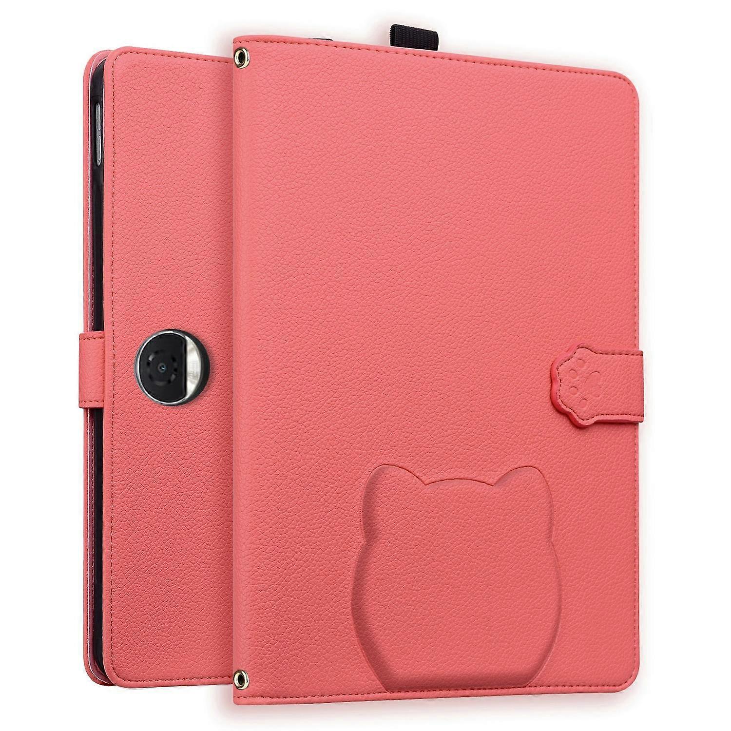 For Honor Pad 9 Wallet Case Leather Stand Table Cover with Stylus Holder, 3D Effect Cat Pattern