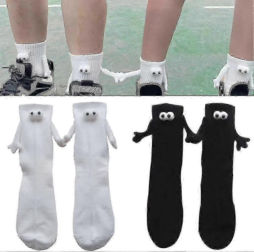 مضحك المغناطيسي شفط 3D دمية زوجين الجوارب ، الجوارب مضحك للنساء الرجال ، للجنسين زوجين مضحك عقد جورب اليدين للزوجين