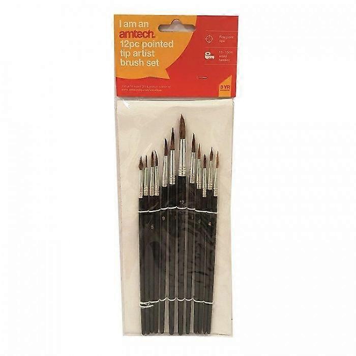 Amtech Artist Brush Set 12pk