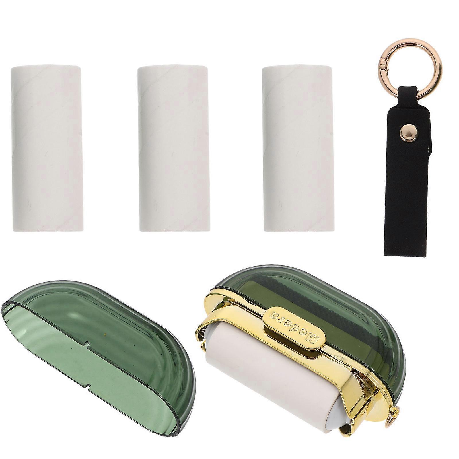 Travel Lint Roller Mini Reusable Static Electricity Compact Case 4Piece Set