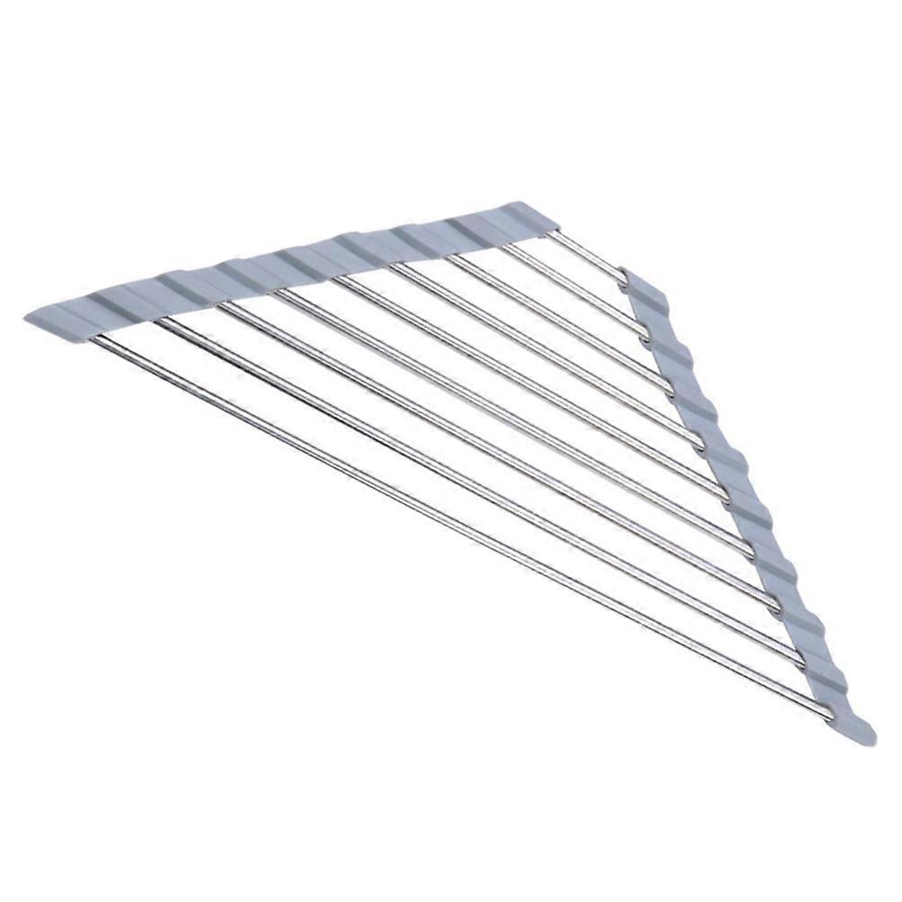 Countertop Draining Rack Dishrack Drainer Stainless Steel Foldable 1Pack