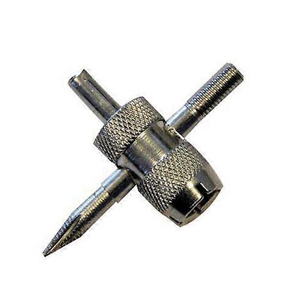 Tire Valve Core Tool Car Bike Tyre Tire Stem Core Remover Installer Tool for Tire Maintenance Silver 1.9 x 1.3 x 0.5 Inches Deflate Tire 1Set