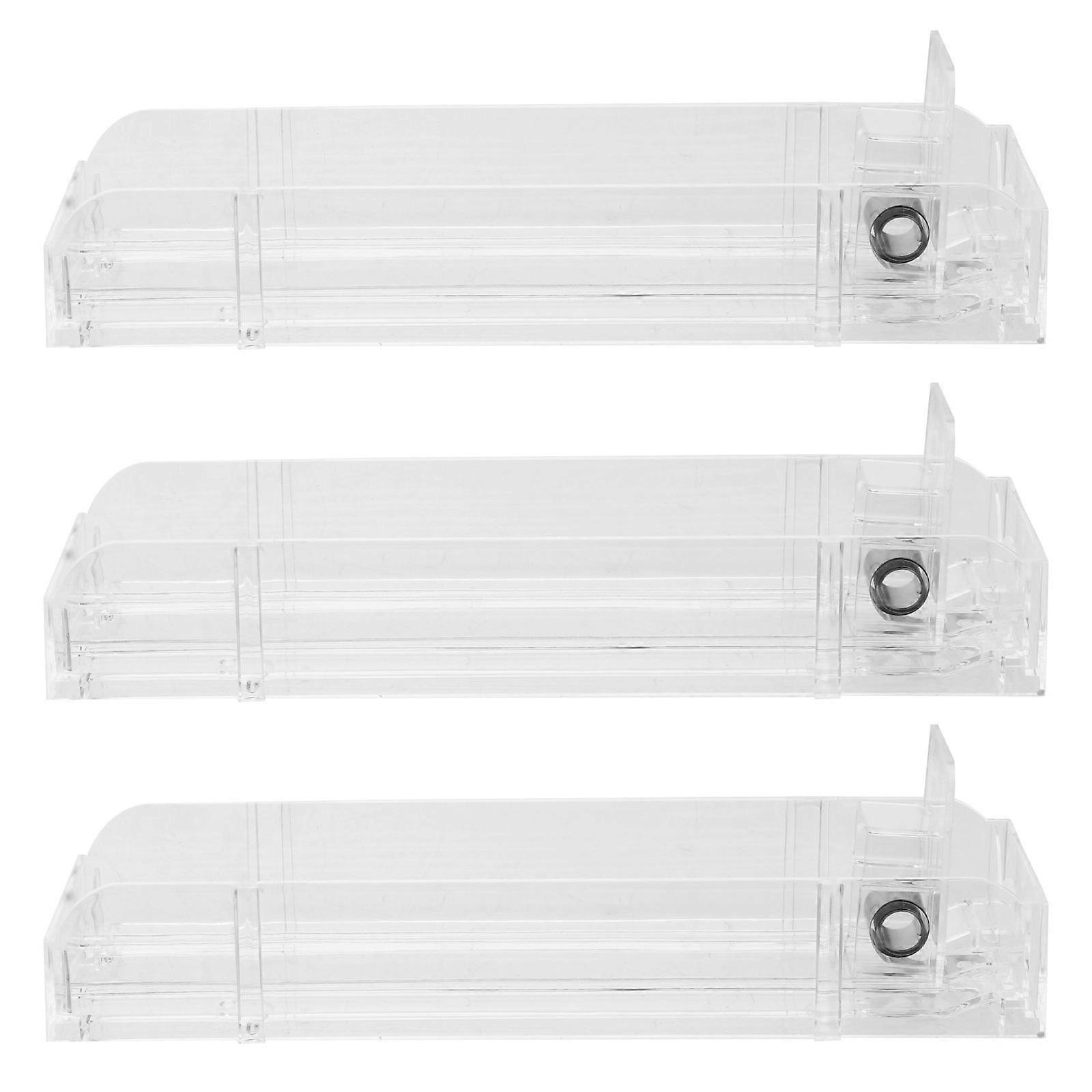 3pcs Auto Display Rack, Creative Pusher for Shops, Transparent Sided Showcase for Easy Access and Efficient Organization