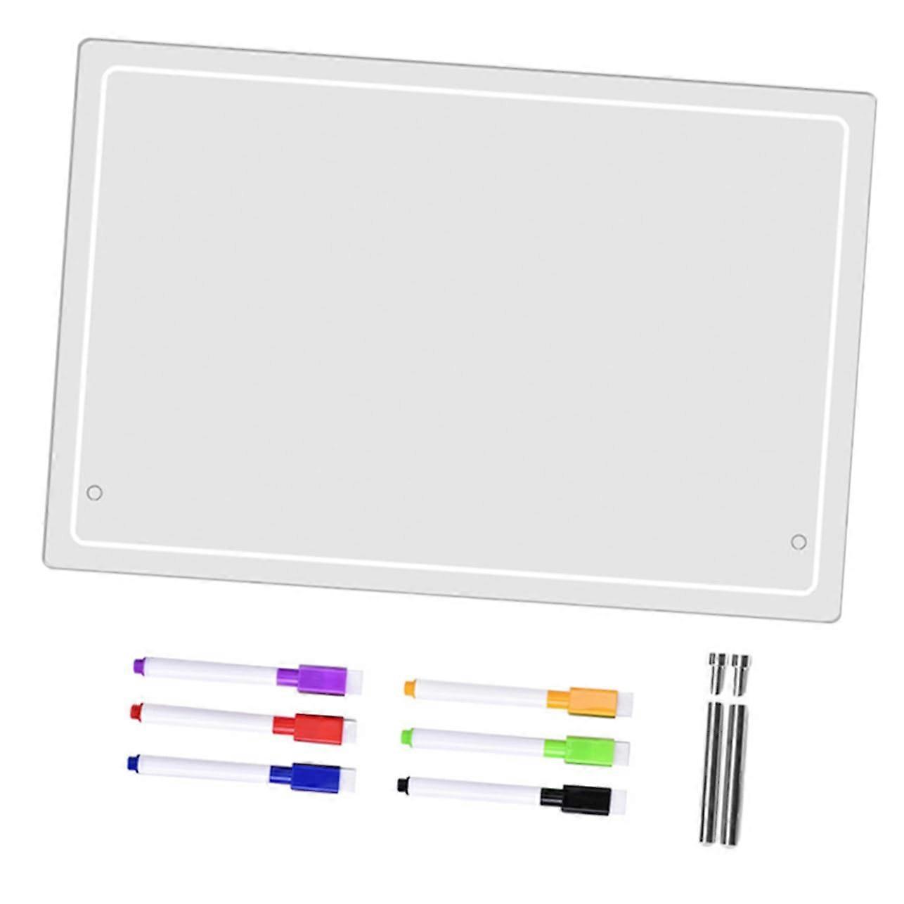 1Satz Desktop Memoboard aus Acryl Portable Acrylic Memo Board Dry Erase Planner For Office, School, Home
