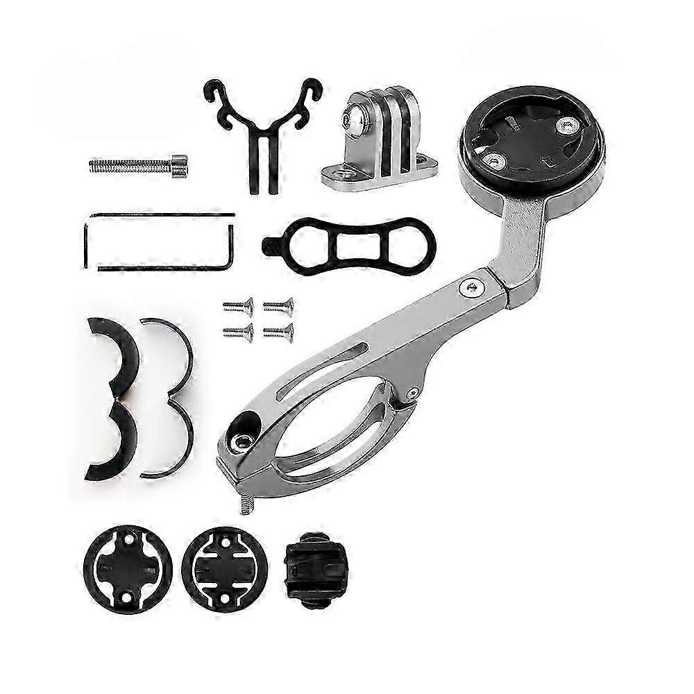 Universal Stopwatch Extension Flashlight Bracket for Multi-Aluminum Alloy Mountain Bike Frame in Grey