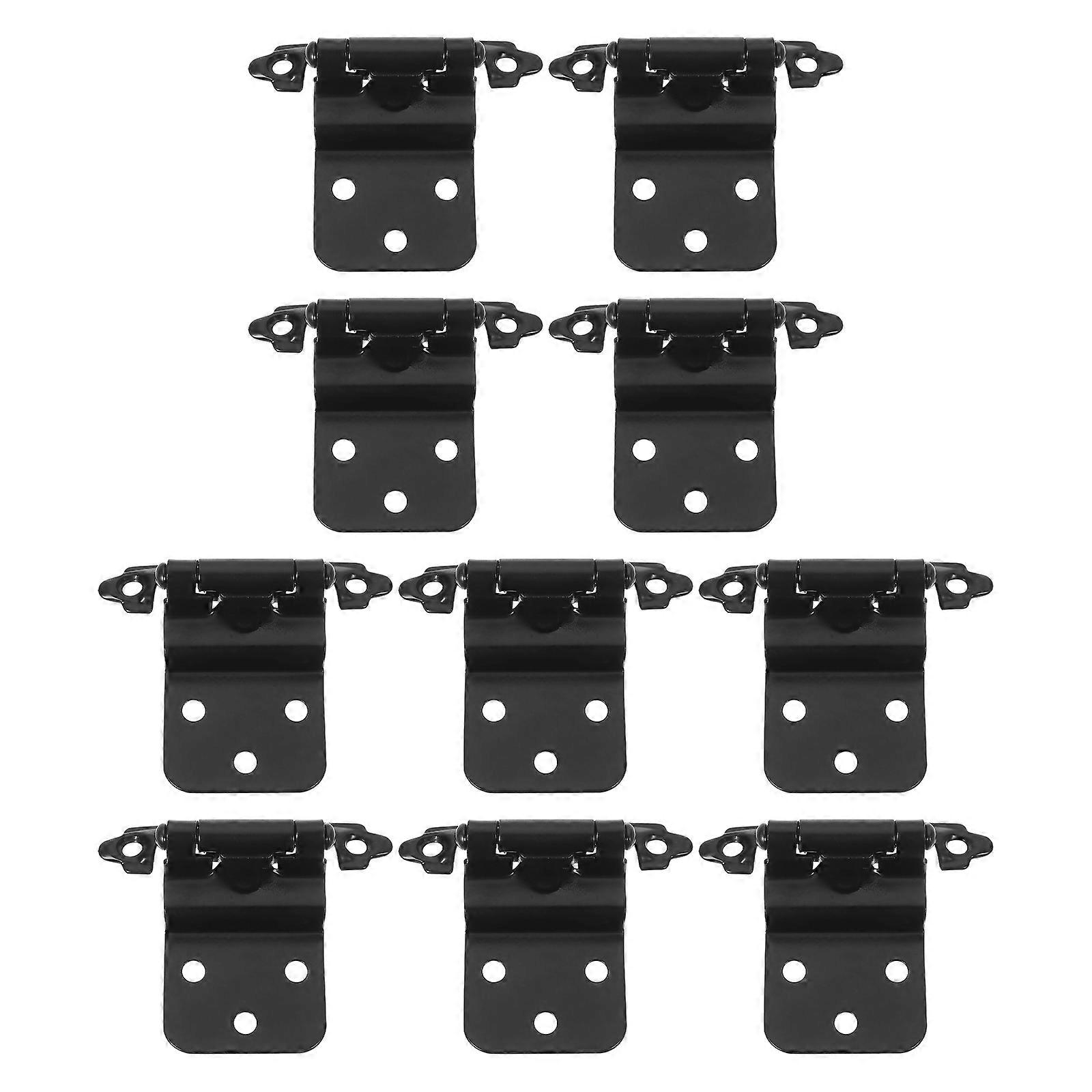 Black Iron Drawer Hinges for Home Use Quiet and Durable with Large Weight Capacity 10 Pieces