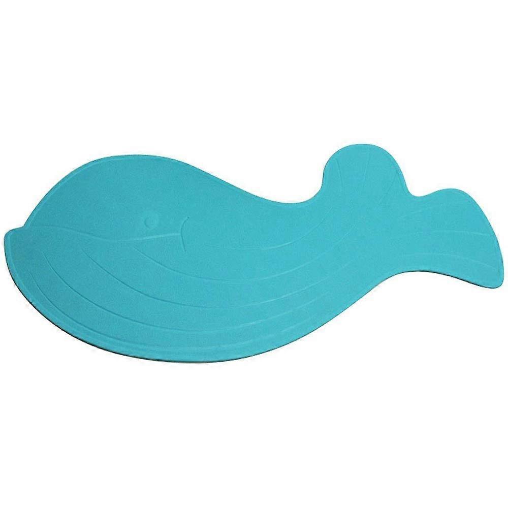 75cm Whale Shaped Rubber Bath Mat for Kids  NonSlip, Machine Washable, Mildew Resistant, Suction Cups, BPA  (Blue)