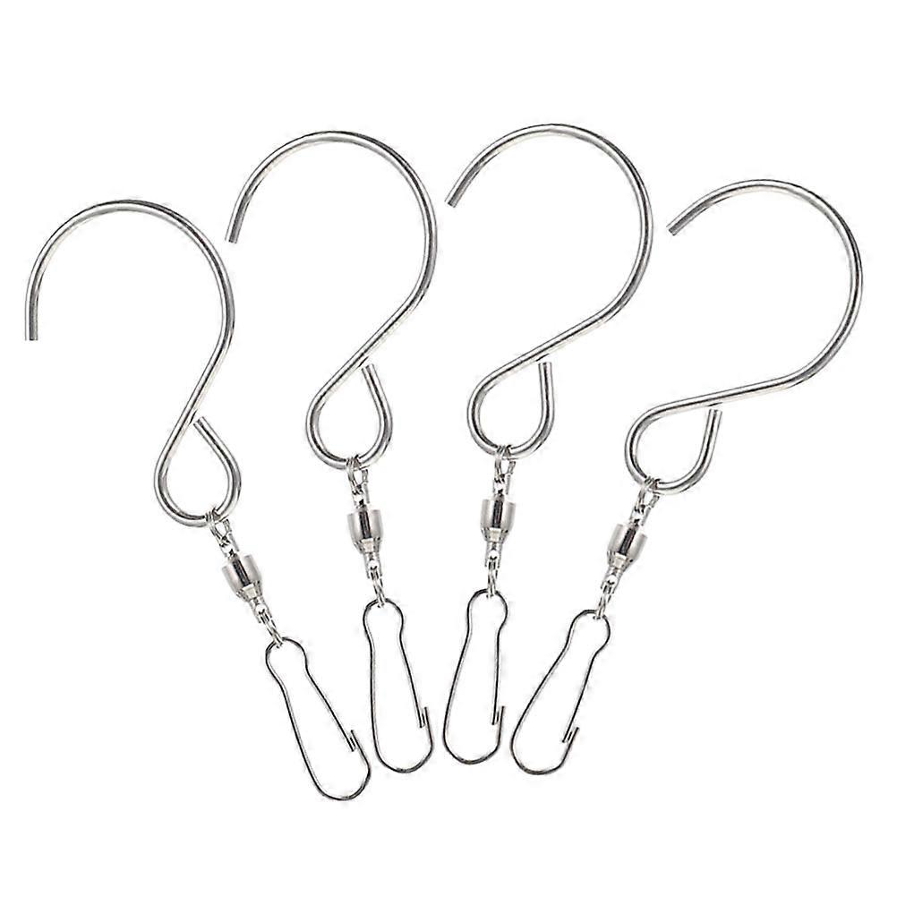 Wind Chime Hooks Swivel S Hooks Hanging Bird Feeders Plants Outdoor Decorations 8.00X3.00X0.40CM Secure Fastening 4Pcs
