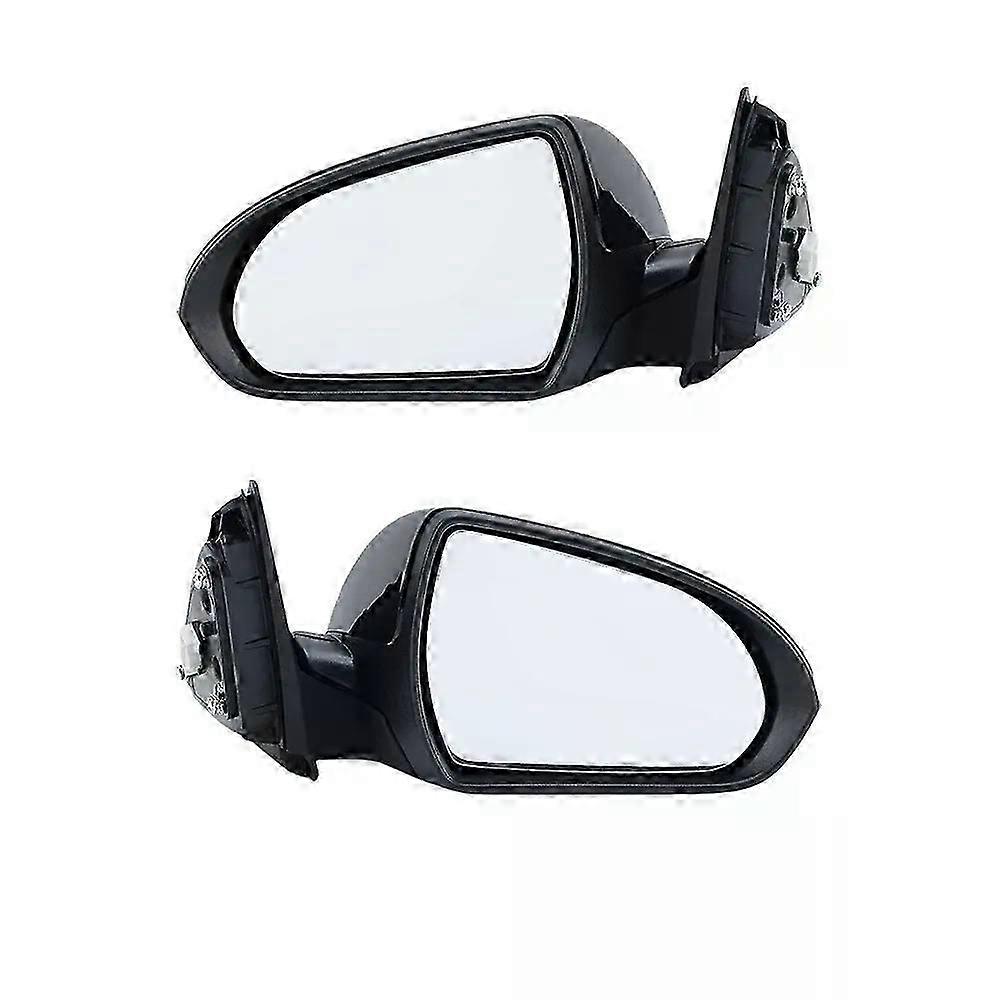 8 Wire Side Door Mirror Assembly Fit For Hyundai I30 PD 2018-2024 Power Folding Without Floor Lamp Black Wing Mirror Car Accessories
