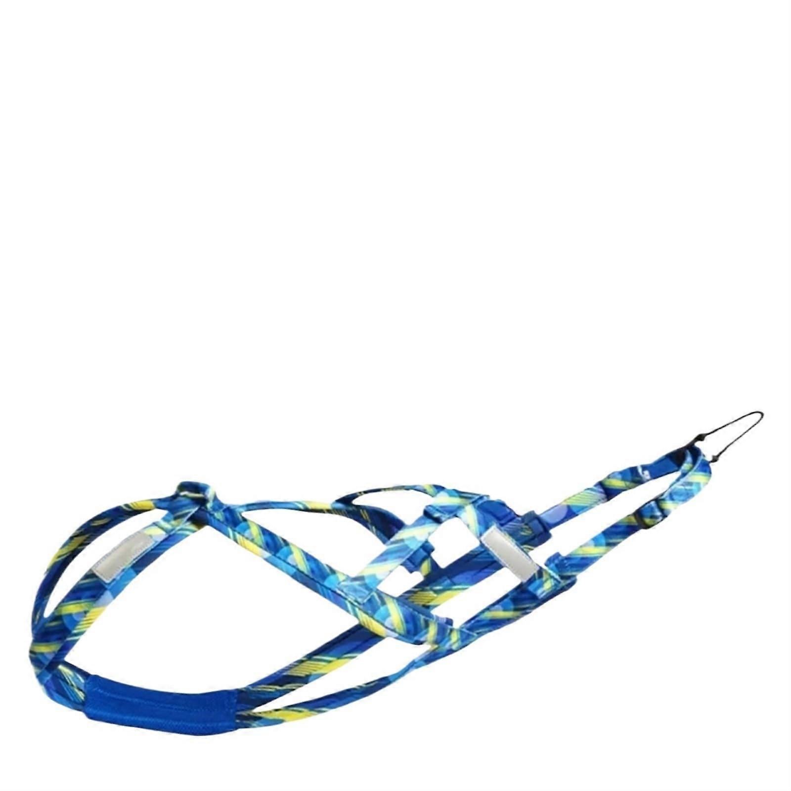 Husky sled harness for medium and large dogs, speed training pull harness, sled harness (Blue Medium)