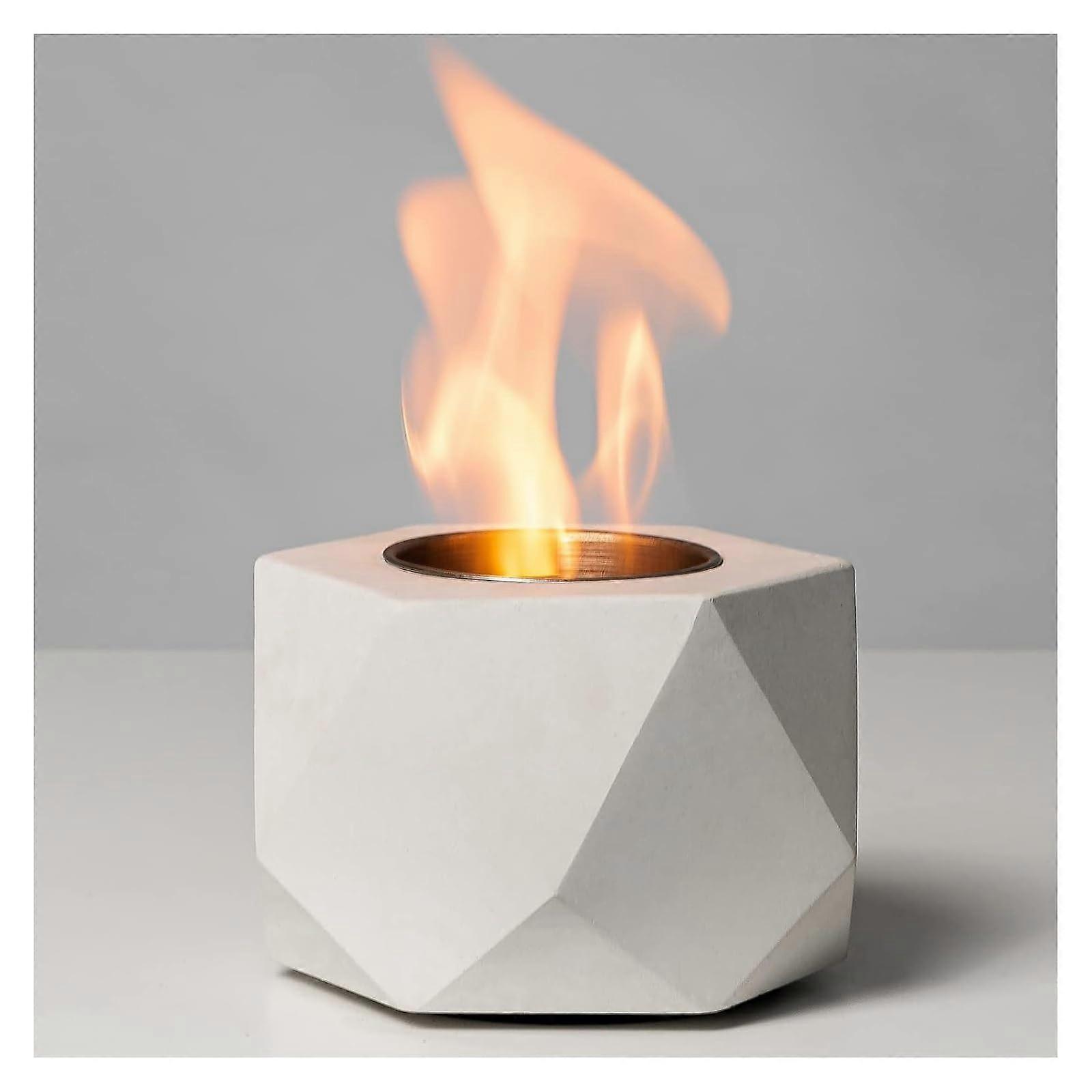 Table Fireplace, Table Fireplace, Concrete Smores Machine, Smoke and Odourless Table Fire Pit for Camping, Grey Grijs