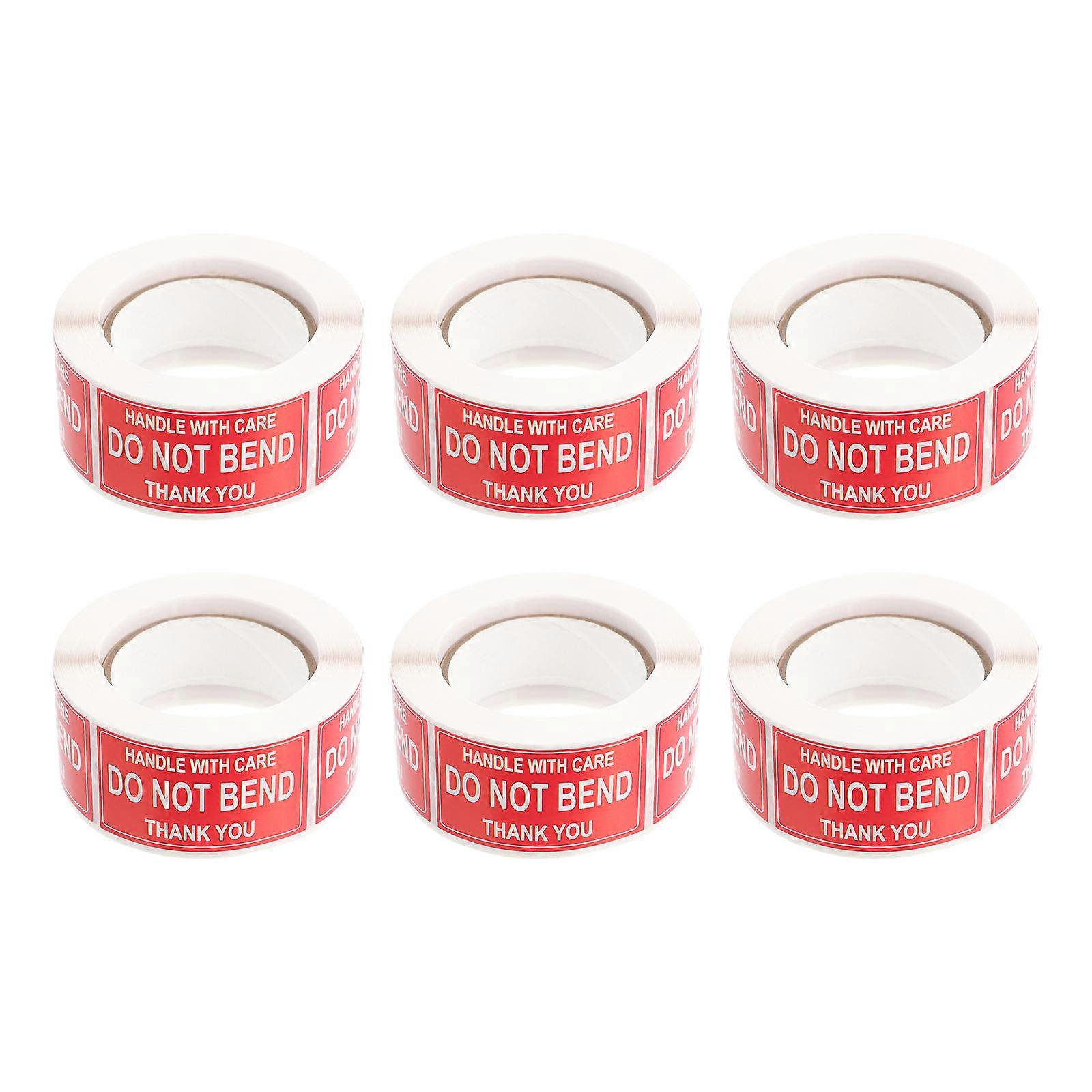 Warning Labels Self-Adhesive Rectangular Copper Plate Stickers for General Users in Transportation 6 Rolls