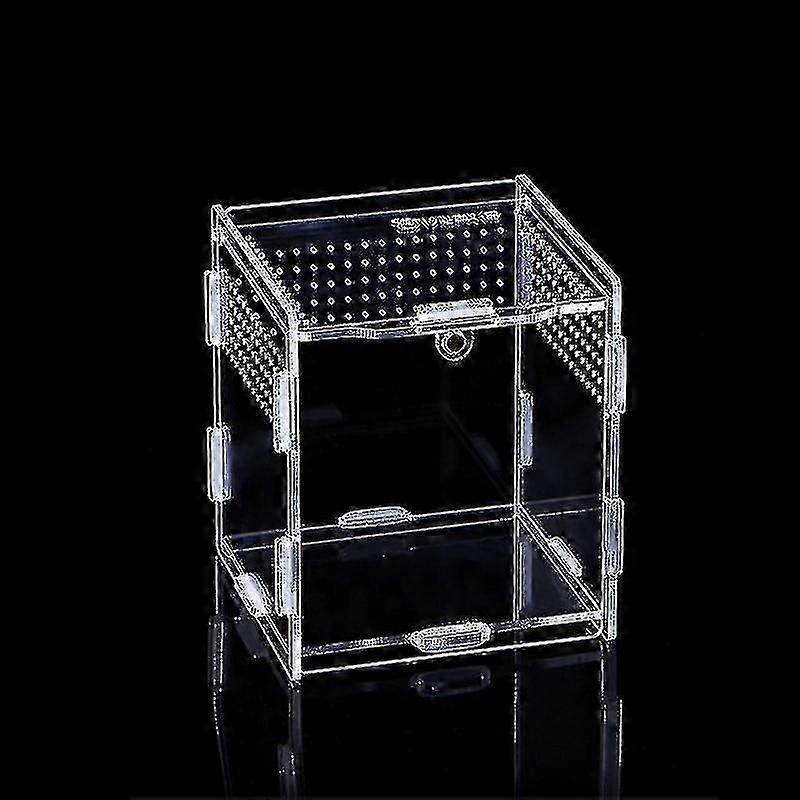 Reptile Feeding Box Acrylic Terrarium Containers For Spider Lizard Frog Beetle