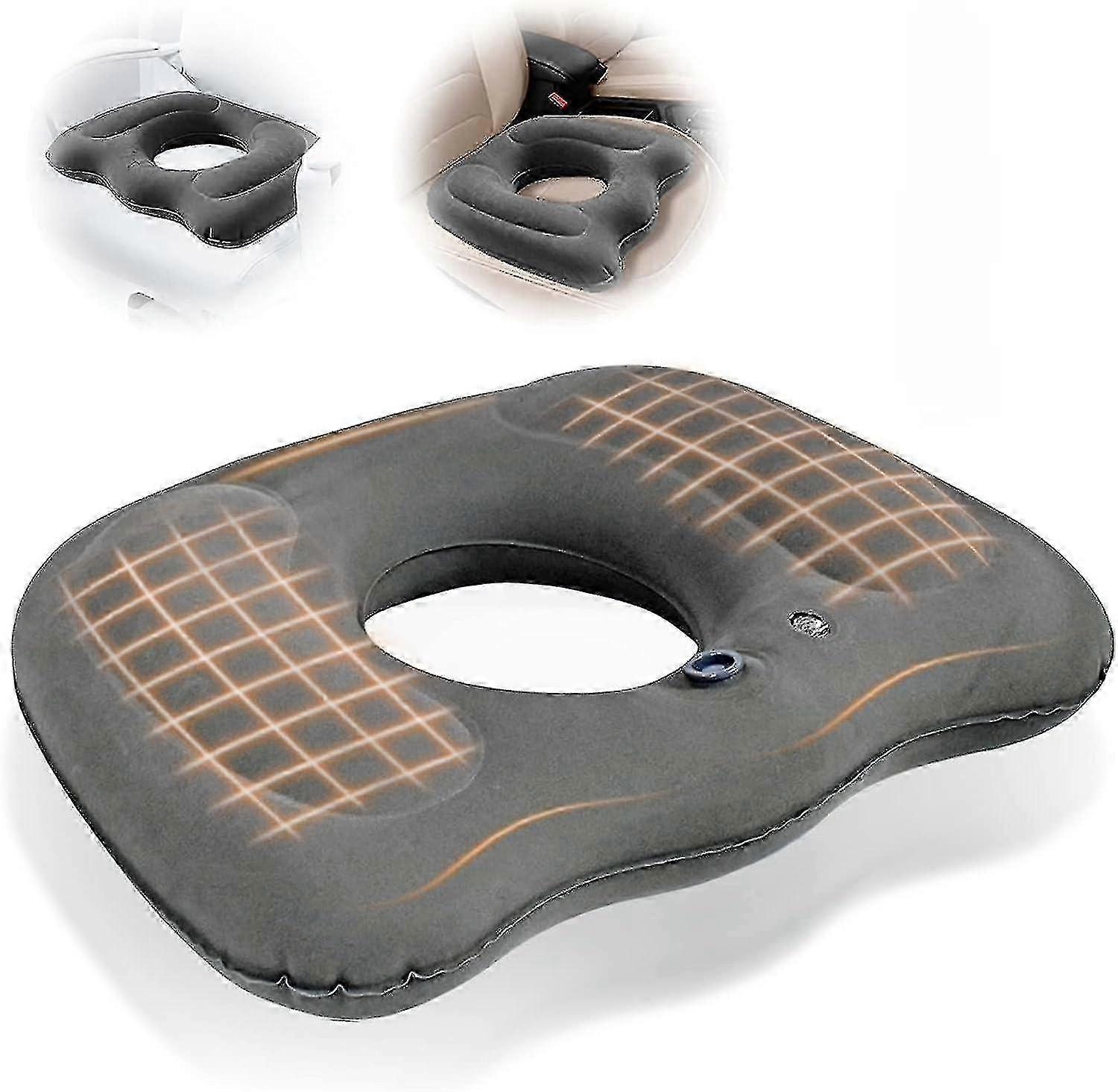 Coussin orthopédique gonflable, idéal pour une utilisation avec les hémorroïdes