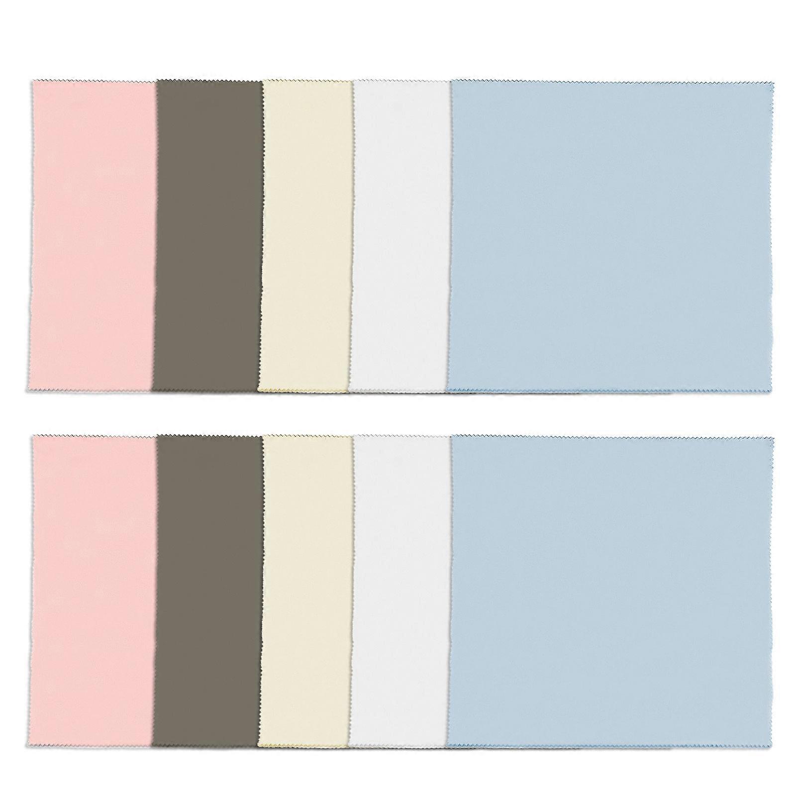 Pack of 10 Soft Instrument Cleaning Cloth 31x31cm Brass Instrument Wipe Suitable for Brass and String Instrument Care Multicolor