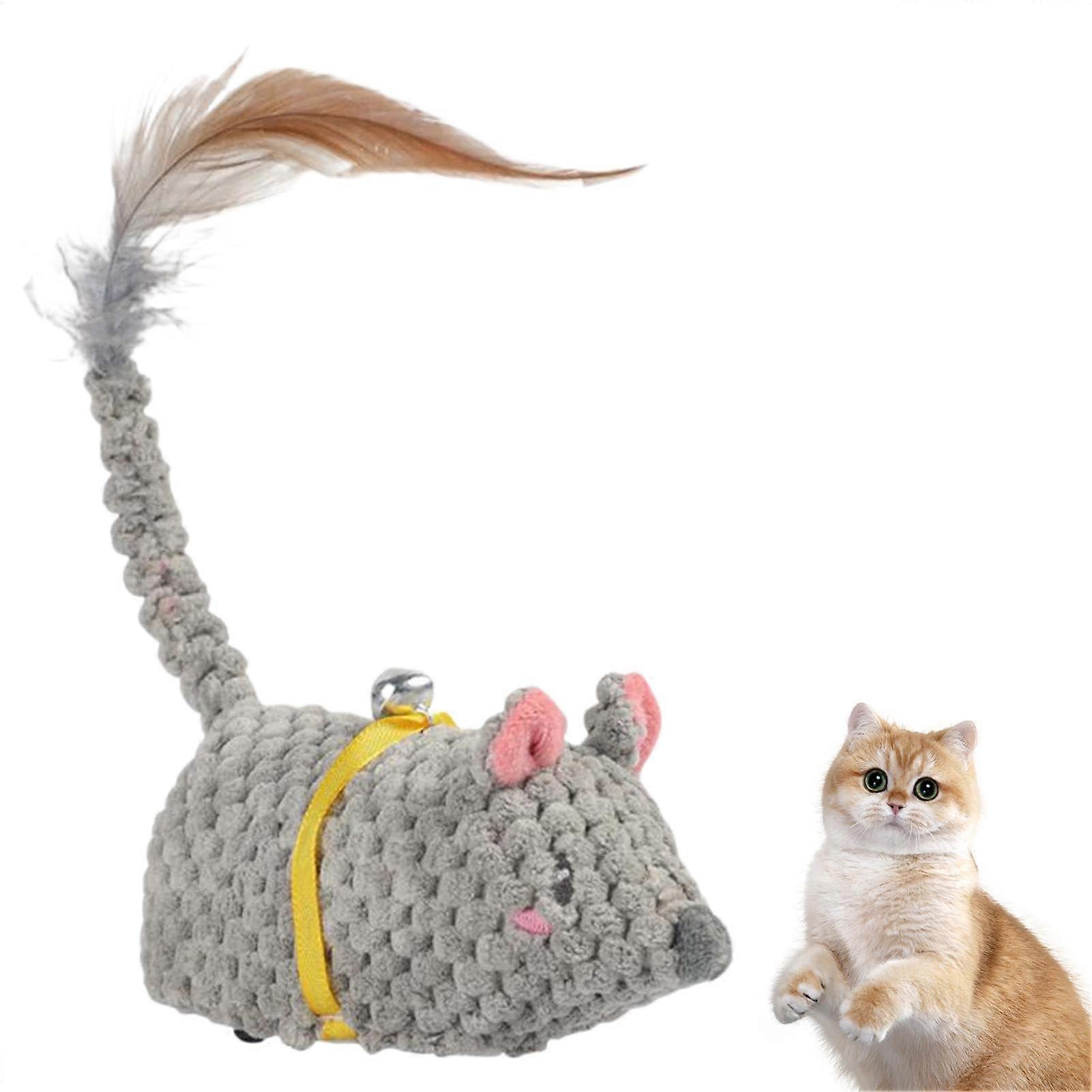 Interactive cat toy for cats that love to shake mice, smart automatic moving mice toy  Exercise for kittens, rechargeable, motionactivated for play.