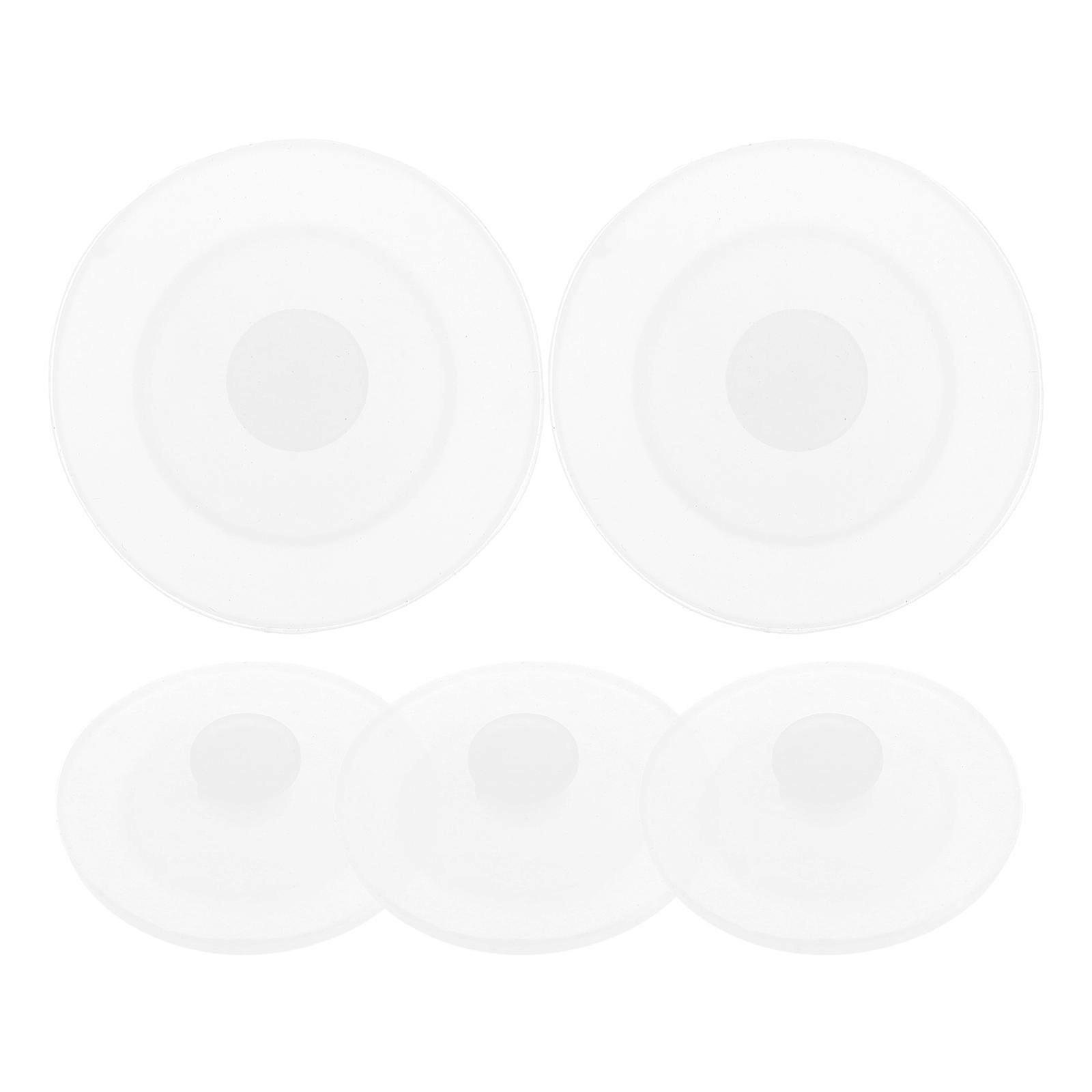 5pcs Reusable Silicone Spill Proof Water Bottle Stopper Leak Resistant Replacement Cap for Tumbler and Water Bottles – Transparent Covers for Secure