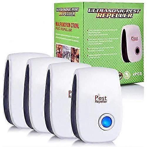 Ultrasonic Mouse Repellent, Ultrasonic Mouse And Rat Repellent, Ultrasonic Anti-Mouse Device, Harmful Insects, Pack Of 4
