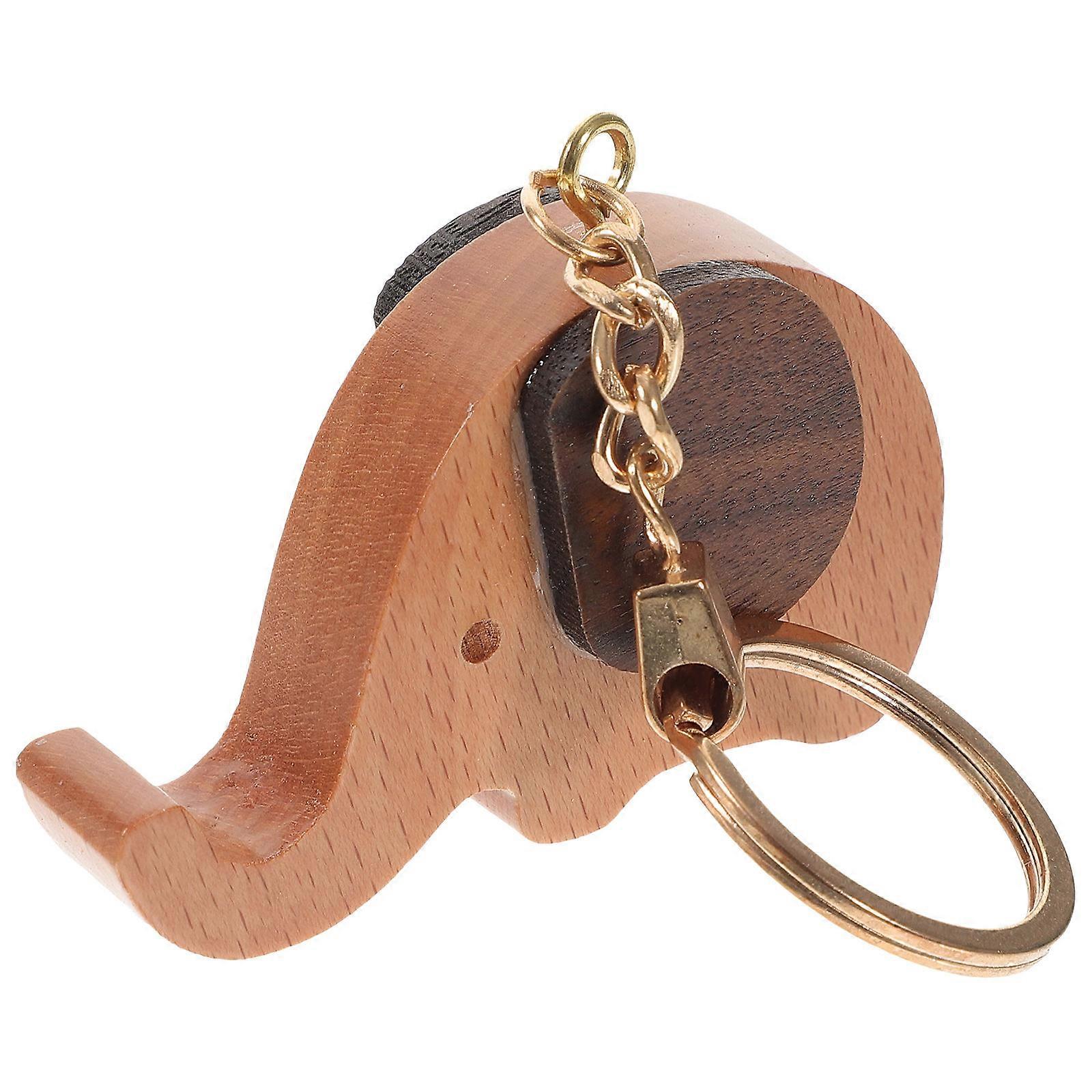 Lovely Elephant Shaped Key Chain Made of Durable Synthetic Material for Decoration Multi Color 1pc