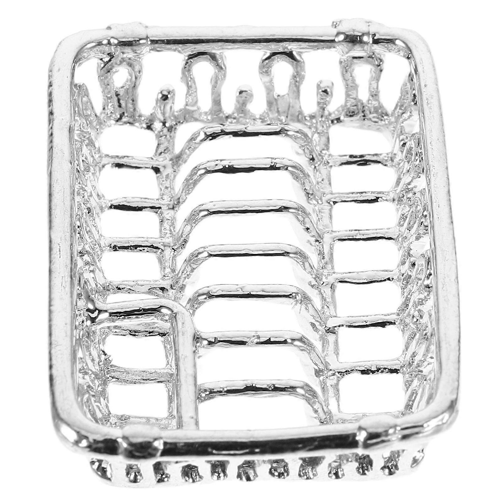 Compact Dish Drying Rack Practical Silver Dish Drainer For Model Enthusiasts Miniature Design 3 80X2 70X0 80Cm 1Pack