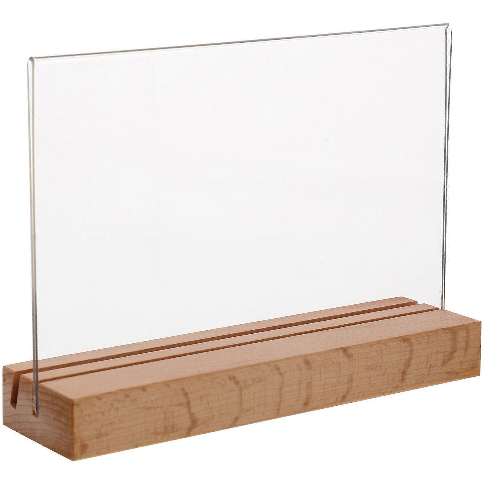 Menu Display Board Sign Display for Decor with Transparent Wood Acrylic