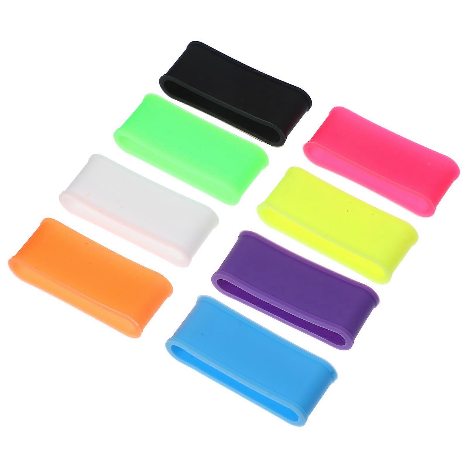 8Pcs Tennis Racket Silicone Grips Non Slip Overgrip Bands for Badminton Rackets Assorted Color