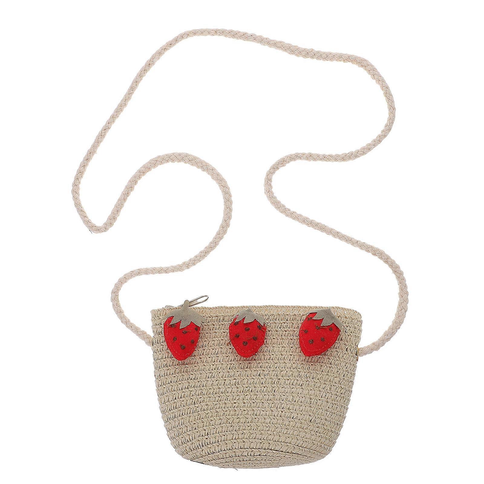 1pc Crossbody Straw Shoulder Pouch for Durable Storage – Unique Design Perfect for Holidays and Photo Props