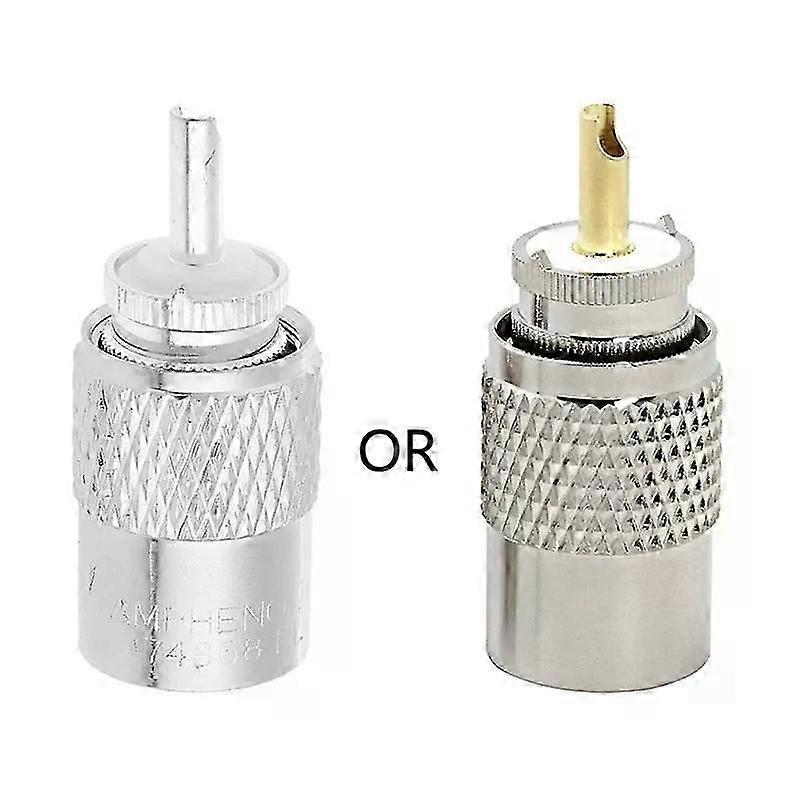 UHF PL-259 Male Plug to RG8X RG59 RG8 RF Radio Coax Adapter Converter Connector