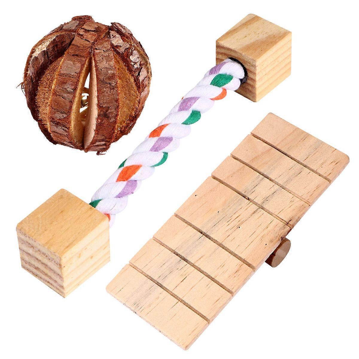 Brown Plastic Hamster Toy for Pets Use Safe and Comfortable Excellent for Small Animals 3 Pcs
