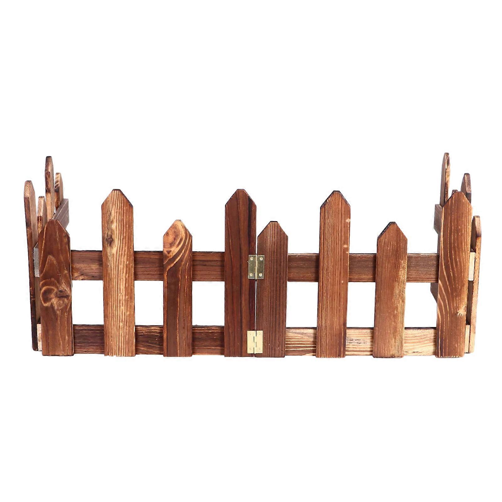 Decorative Wood Fence Waterproof Sun-Proof Moisture-Proof Square Shape For Homeowners Gardeners 1Set