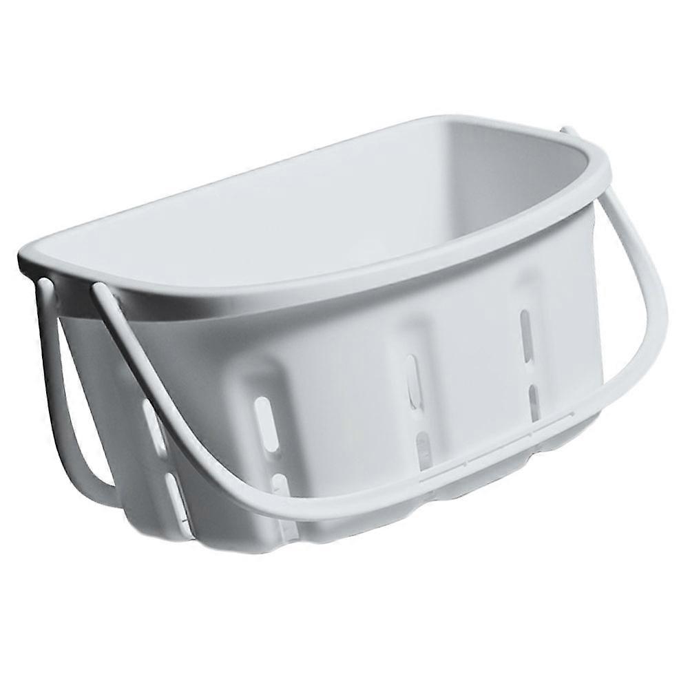 Portable Bath Basket for Storage with Handle Made of PP Grey 1PC 7.87x5.91x5.12 Inches