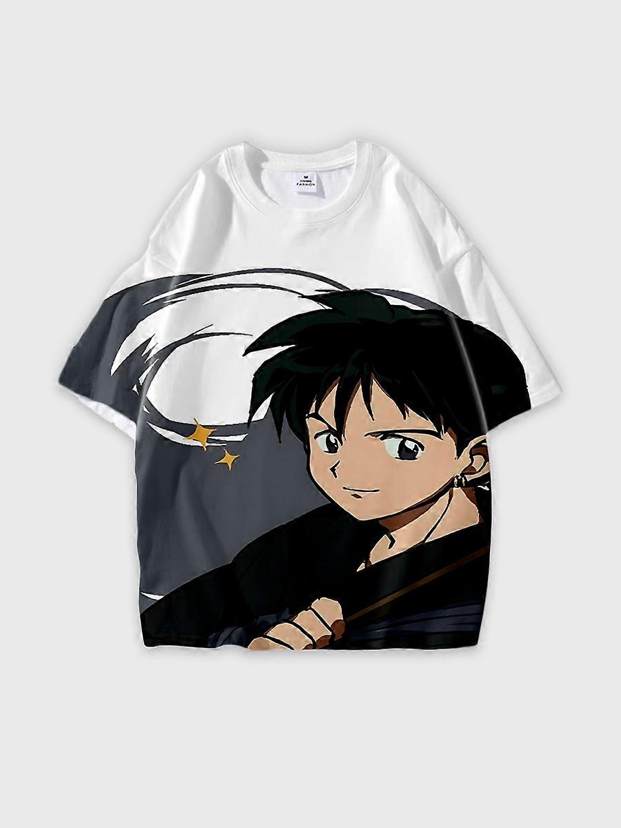 T-shirt round neck Role Pattern loose short sleeve D1277