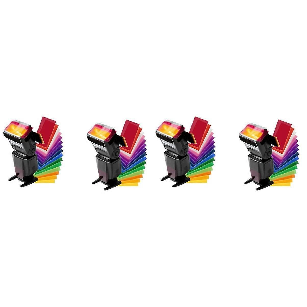 Transparent Colour Filter 4 Sets Of 12 Orange Gel Filters For Camera Flashes Lighting Kit 4.7x7.2x0.6 cm 2 Pieces