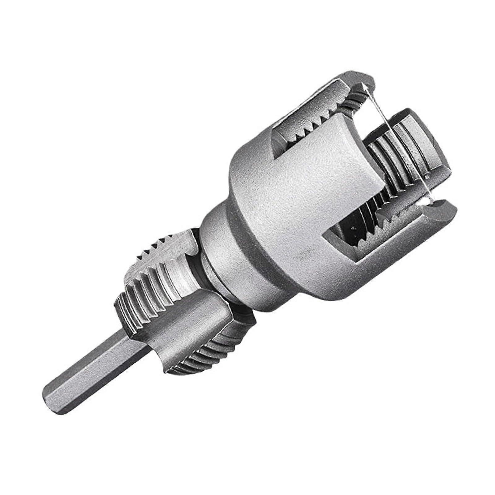 Electric drill compatible pipe thread fasteners internal and external pipe thread cutters for stable hole cutting 4 points