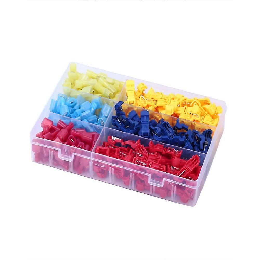 120 Pieces T Junction Connectors T-Tap Electrical Terminals Nylon Insulated Quick Disconnect Wire Connectors Set