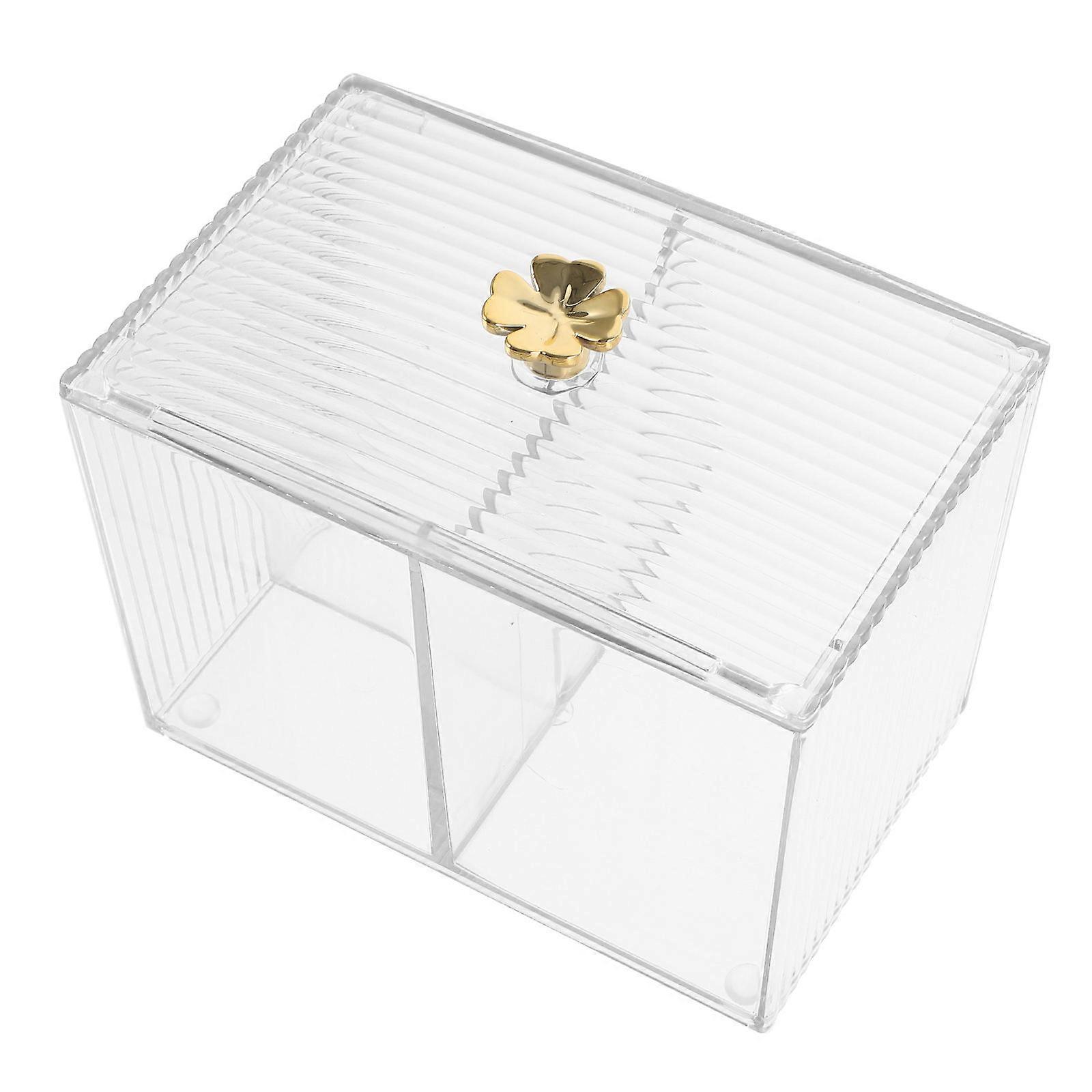 Vanity Storage Containers Makeup Organizer Dressing Table Organization Rectangular Plastic Moisture-Proof 1Pack