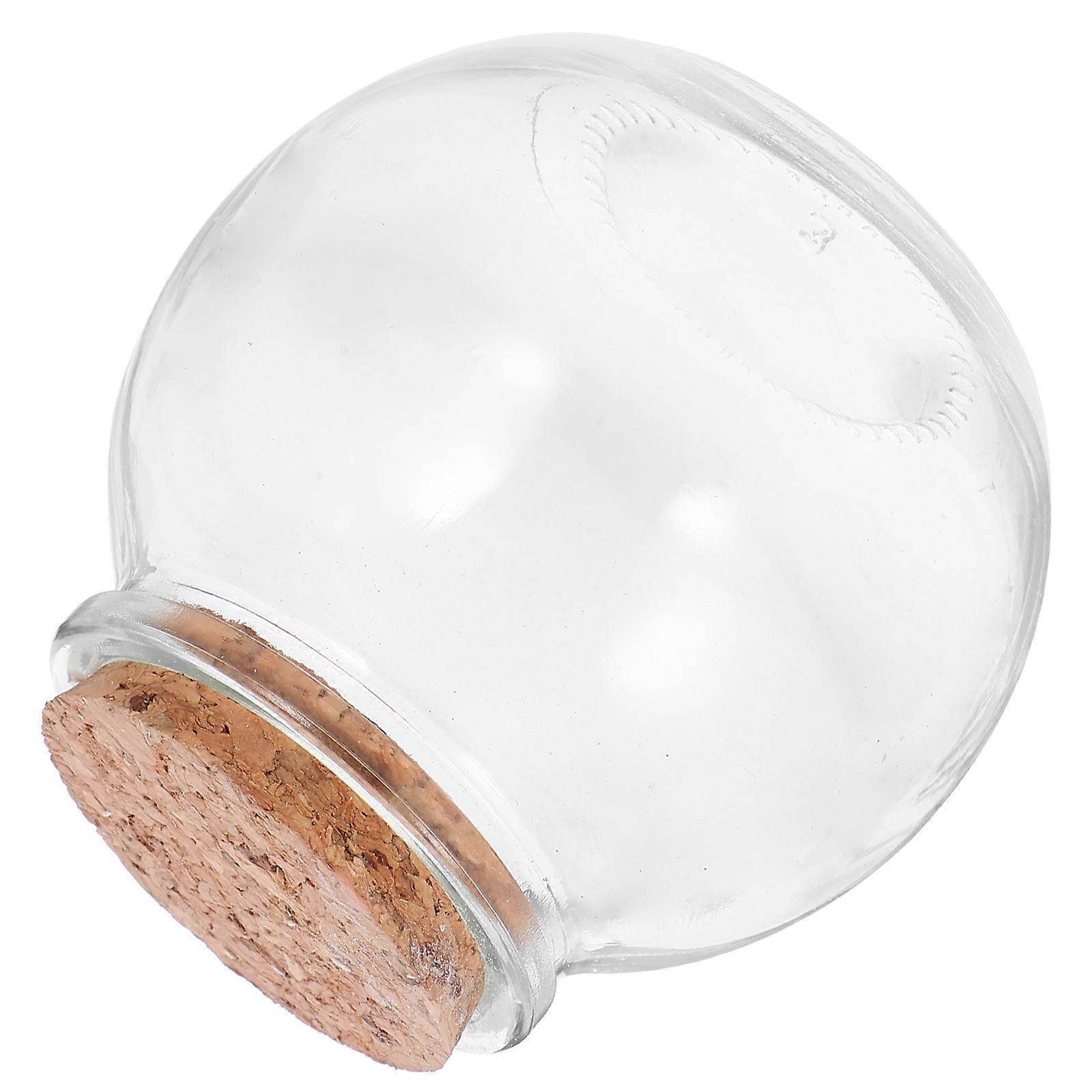 Transparent Wishing Bottle Mini Empty Glass Bottles With Lids For Home Decoration Storage Holder 2Pcs