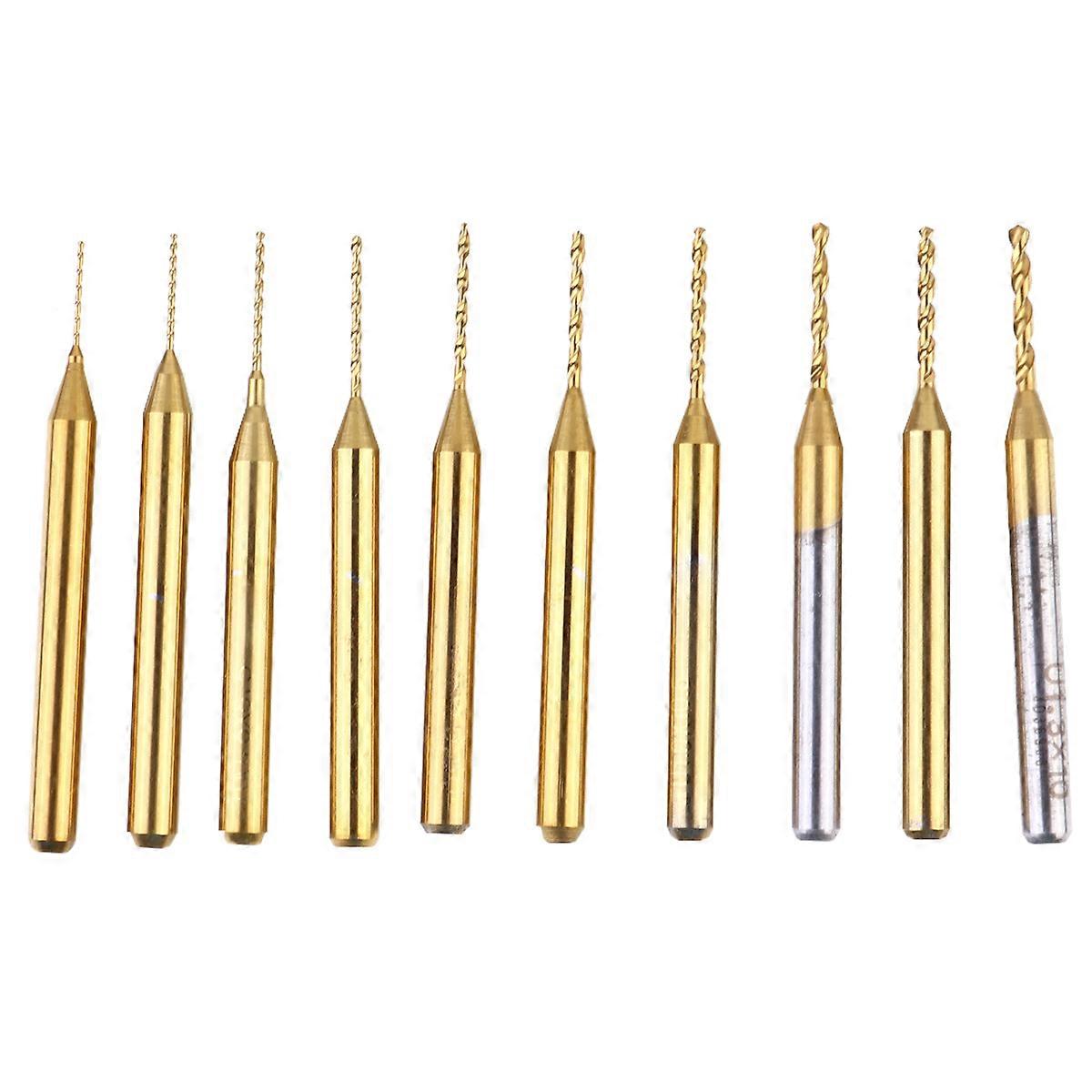 Pcb Drill Bits Set For Power Tools Precision Machining Assorted Color 0.40-1.30mm Cutting Diameter Drilling 10Pcs
