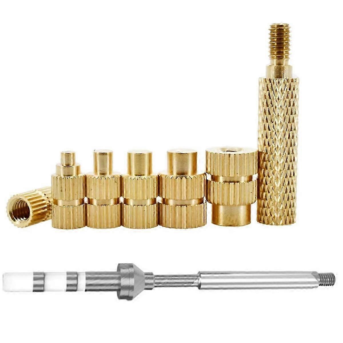 Heat Set Insert Tool M2-M8 Hot Melt Brass Knurled Nut Insertion Tip Press Adapter for Soldering Iron