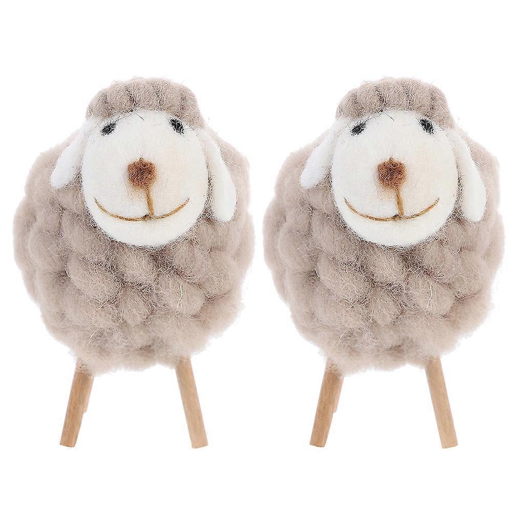 クリスマスの装飾と家庭用写真小道具の色の詰め合わせのための愛らしいフェルト羊の置物