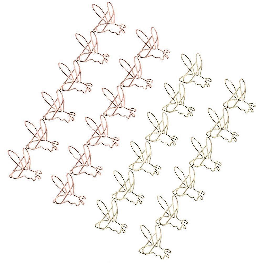 Metal Bee Theme Paper Clips 24Set For School Use Assorted Color Wonderful Organizing
